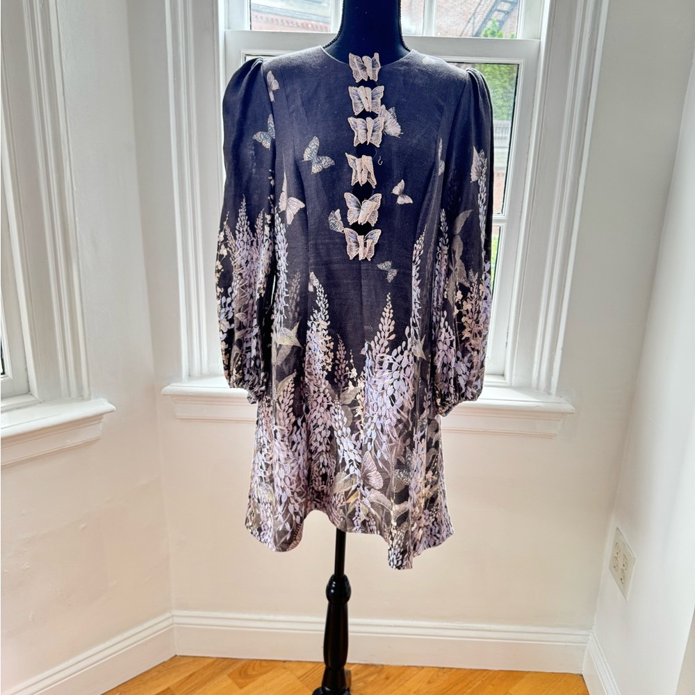 ZIMMERMANN
Botanica Black Lavender Tea Butterfly Mini Dress